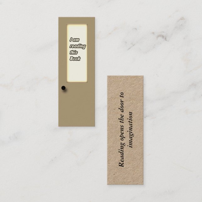 Contato Cartão de Marca de Livro - Estou lendo este livro (Frente/Verso)