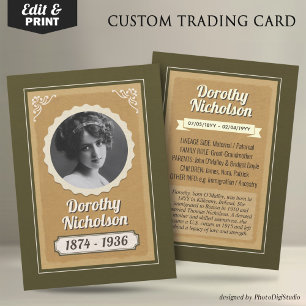 Contato Cartão de Negociação de Ancestor Personalizado, Ca
