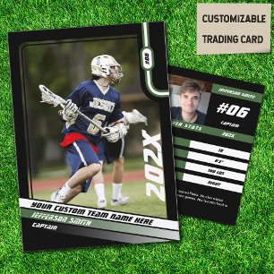 Contato Cartão de Negociação do Jogador de Lacrosse em Ver