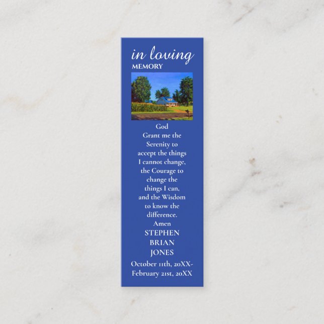 Contato Cartão de Oração Fotográfica de Simpatia de Memóri (Frente)