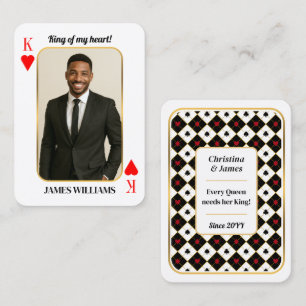 Contato Cartão de Poker Personalizado, Rei do Meu Coração