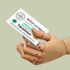 Contato Cartão de Solicitação de Avaliação no Tripadvisor
