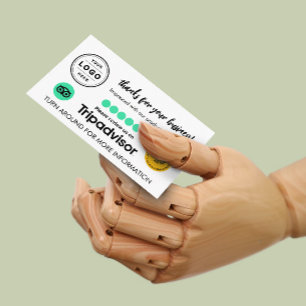 Contato Cartão de Solicitação de Avaliação no Tripadvisor