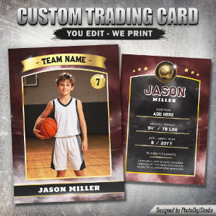 Contato Cartão de Troca de Basquete Personalizado, Estádio