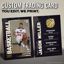 Cartão de Troca de Basquete Personalizado, Jogador