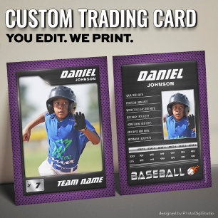 Contato Cartão de Troca de Beisebol Personalizado, Estatís