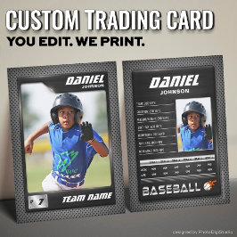 Contato Cartão de Troca de Beisebol Personalizado, Estatís