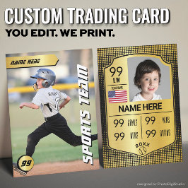 Contato Cartão de Troca de Beisebol Personalizado, Jogador