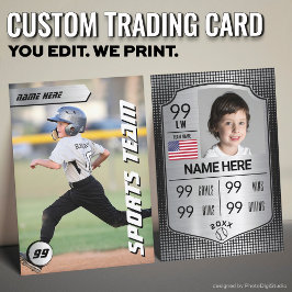 Contato Cartão de Troca de Beisebol Personalizado, Jogador