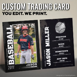 Contato Cartão de Troca de Beisebol Personalizado, Jogador