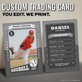 Contato Cartão de Troca de Beisebol Personalizado, Jogador