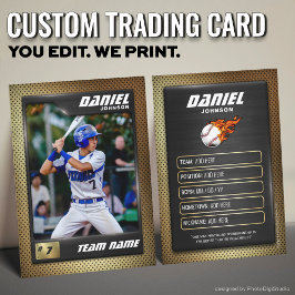 Contato Cartão de Troca de Beisebol Personalizado, Jogador