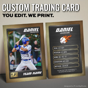Contato Cartão de Troca de Beisebol Personalizado, Jogador
