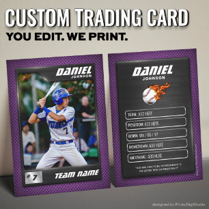 Contato Cartão de Troca de Beisebol Personalizado, Jogador