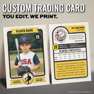 Contato Cartão de Troca de Beisebol Personalizado Vintage,