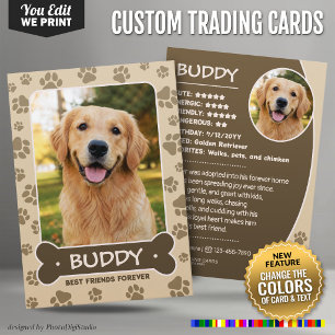 Contato Cartão de Troca de Cachorro Personalizado, Cores E