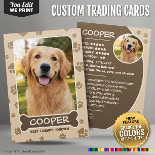 Contato Cartão de Troca de Cachorro Personalizado, Cores E