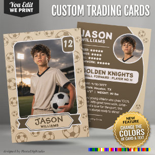 Contato Cartão de Troca de Futebol Personalizado, Cores Ed