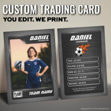Cartão de Troca de Futebol Personalizado, Esportes
