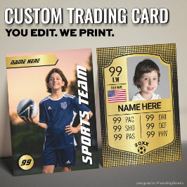 Contato Cartão de Troca de Futebol Personalizado, Jogador