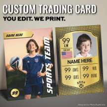 Cartão de Troca de Futebol Personalizado, Jogador