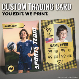 Contato Cartão de Troca de Futebol Personalizado, Jogador