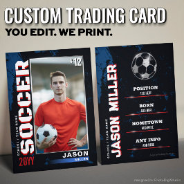Contato Cartão de Troca de Futebol Personalizado, Jogador