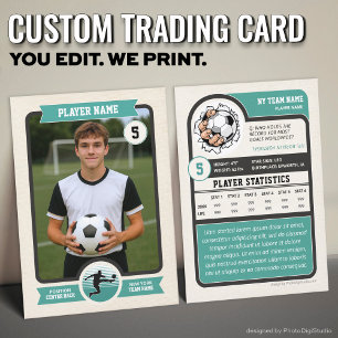 Contato Cartão de Troca de Futebol Personalizado Vintage,