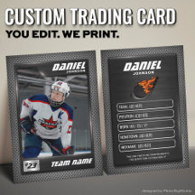 Cartão de Troca de Hockey Personalizado, Jogador d