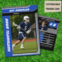 Contato Cartão de Troca de Jogador de Lacrosse em Metal Az