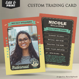 Contato Cartão de Troca de Noiva de Equipe Personalizado, 