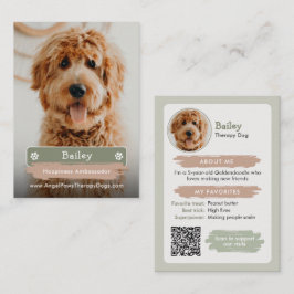 Contato Cartão de Troca de Pet, Foto e Código QR de Cão Te