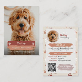 Contato Cartão de Troca de Pet, Foto e Código QR do Cão de