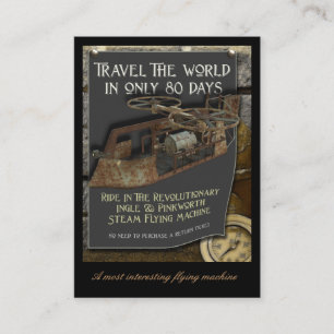 Contato Cartão de visita da máquina de vôo de Steampunk