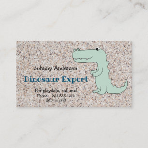 Contato Cartão de visita De Dinossauro Infantil Para Repr