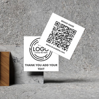 Contato Cartão de visita de Logotipo Simples de Código QR