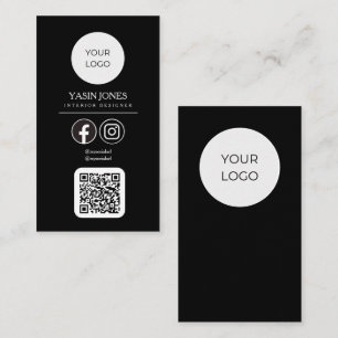 Contato Cartão de visita de Mídia Social de Código QR Pret