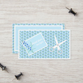 Contato Cartão de visita de Stylist de Cabelos Crocos Azui