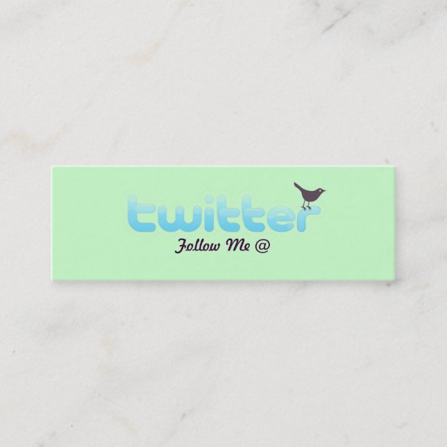 Contato Cartão de visita do Twitter (Frente)