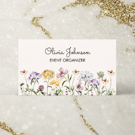 Contato Cartão de Visita Jardim de Flores Silvestres Nome