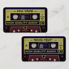 Contato Cartão de Visita Retro Mixtape