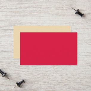 Contato Cartão de Visita Vermelho e Bege – Personalizável