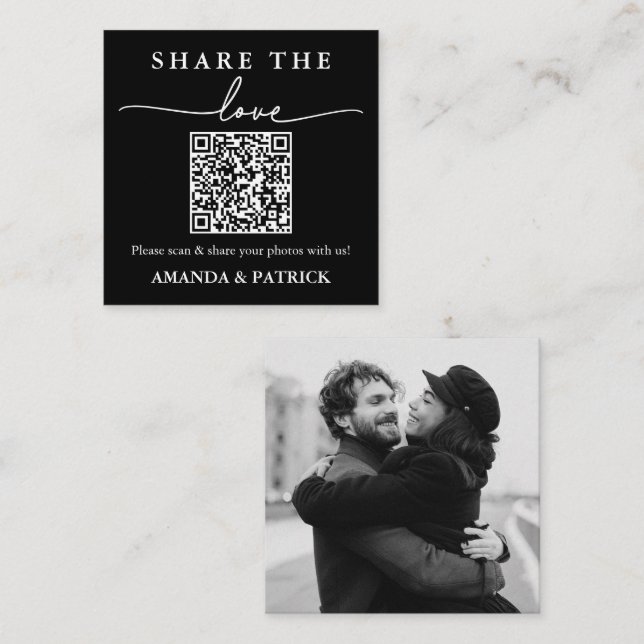 Contato Compartilhe o Cartão de Casamento de Código QR Per (Frente/Verso)