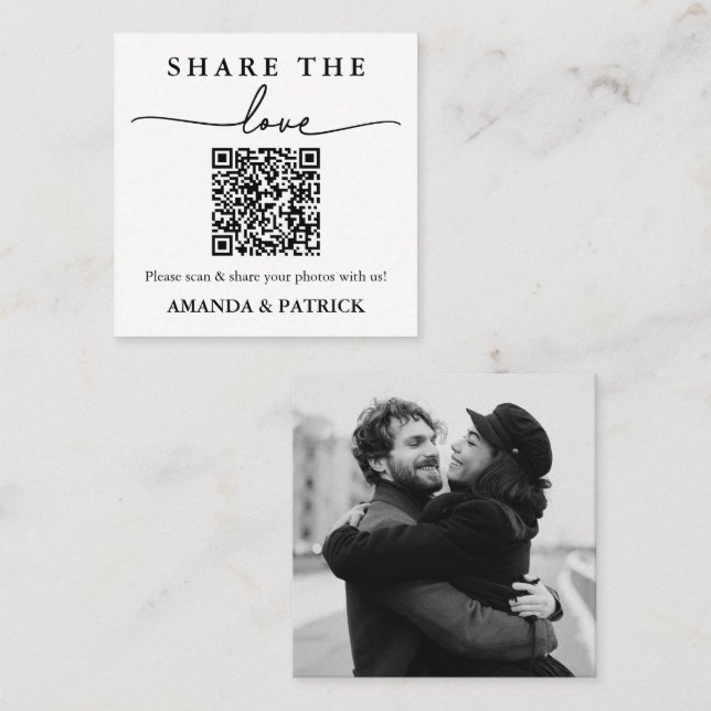 Contato Compartilhe o Cartão de Casamento de Código QR Per (Frente/Verso)