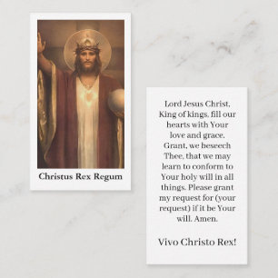 Contato Cristo do Cartão de Oração Rei
