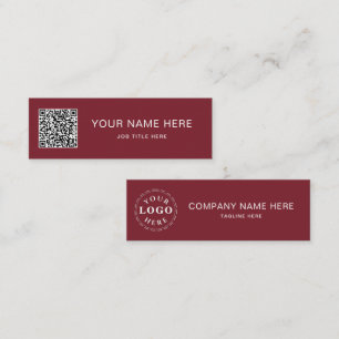 Contato Design de Cartão de Chamadas Mini Burgundy Persona