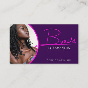 Contato Foto personalizada Braids Hair Artist Cartão de vi