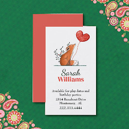 Contato Fox com Cartão de Chamada para Crianças de Balão