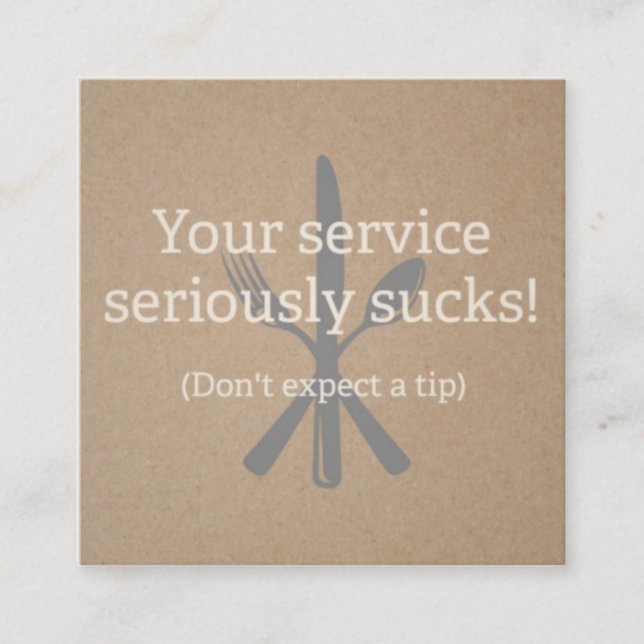 Contato Garçom, Servidor, Cartão de Chamada de Serviço Inc (Frente)