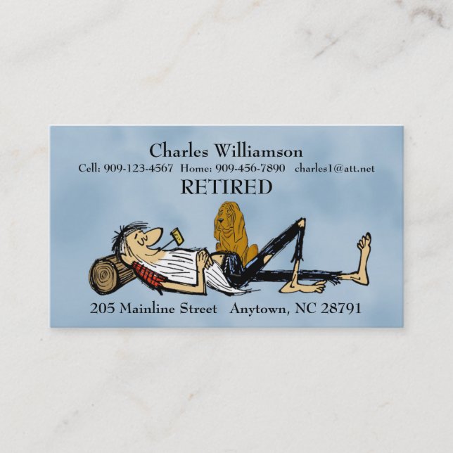 Contato Imagem de Cartão de visita RipVanWinkle e Hound re (Frente)